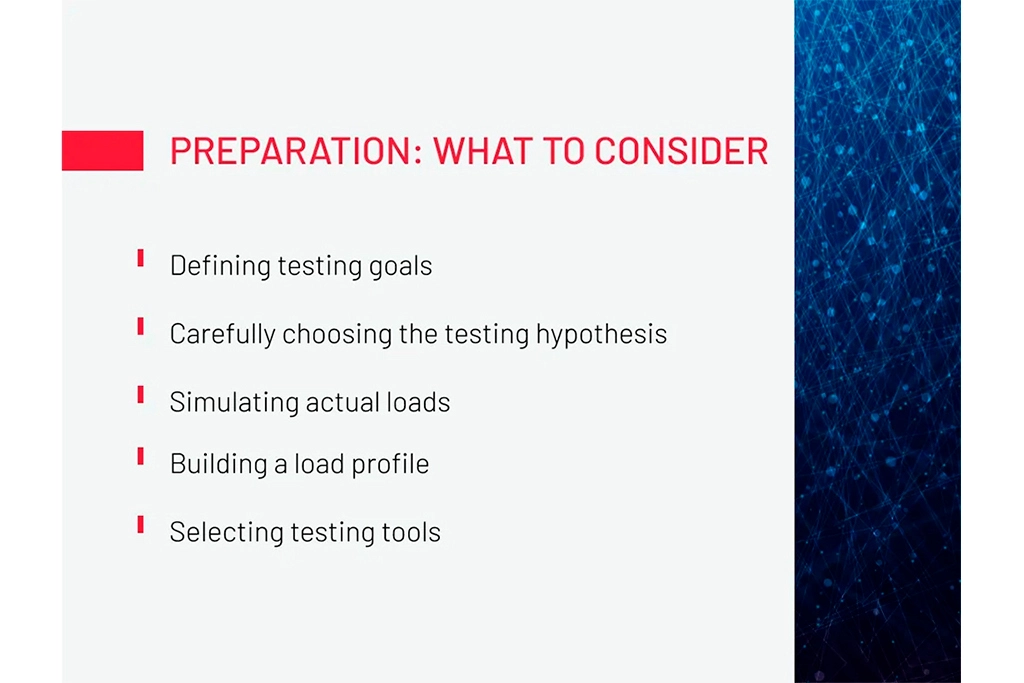 Load testing preparation step